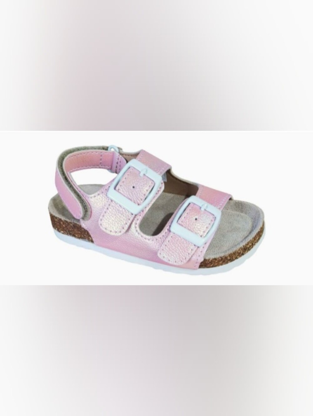 Pink Adjustable Double-Buckle Sandal Monkey Bars novelty footbed sandals Sz10